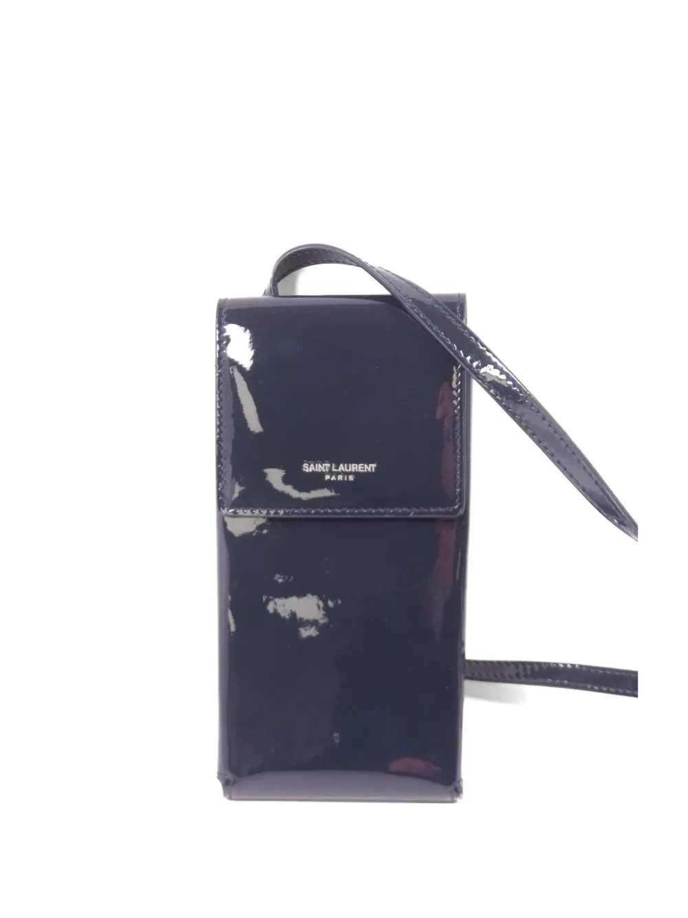 Saint Laurent Pre-Owned logo-detail leather crossbody bag - Blu