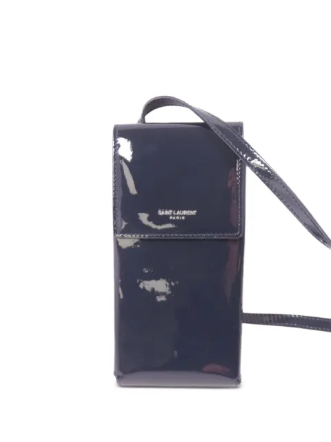 Saint Laurent Pre-Owned logo-detail leather crossbody bag
