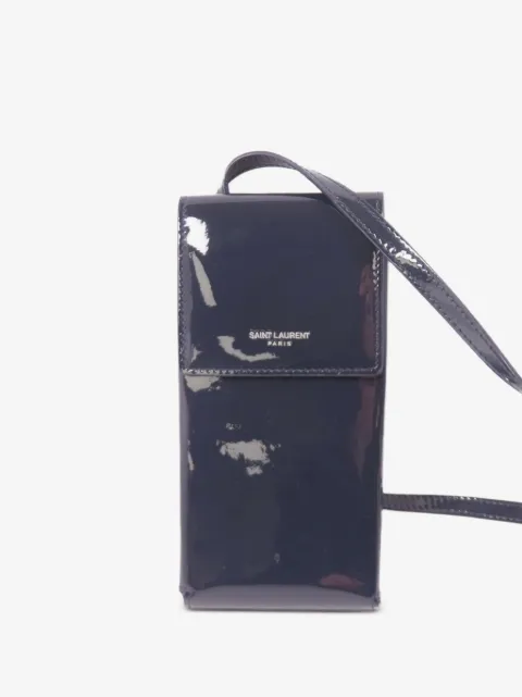 Saint Laurent Pre-Owned logo-detail leather crossbody bag