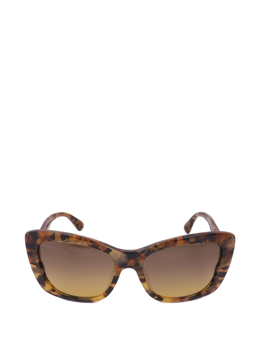 Pre-owned Miu Miu Tortoiseshell-effect Sunglasses In Brown