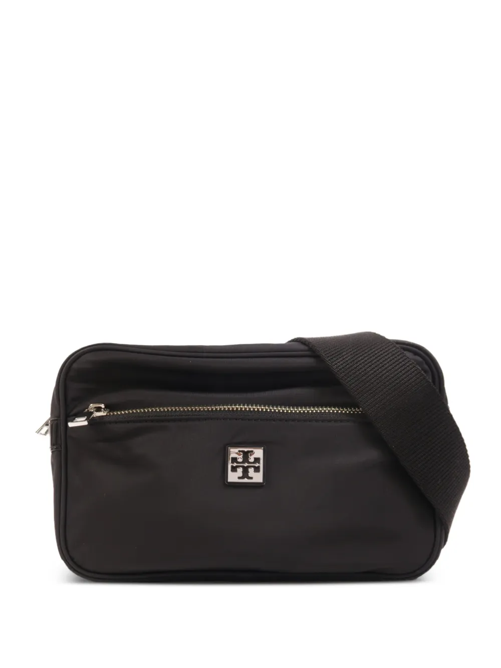 Tory Burch logo-plaque pouch-detail shoulder bag - Nero