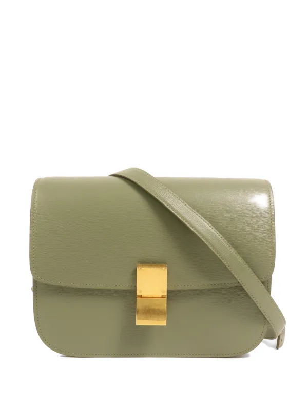 Celine Pre-owned Classic Box Crossbody Bag in Green