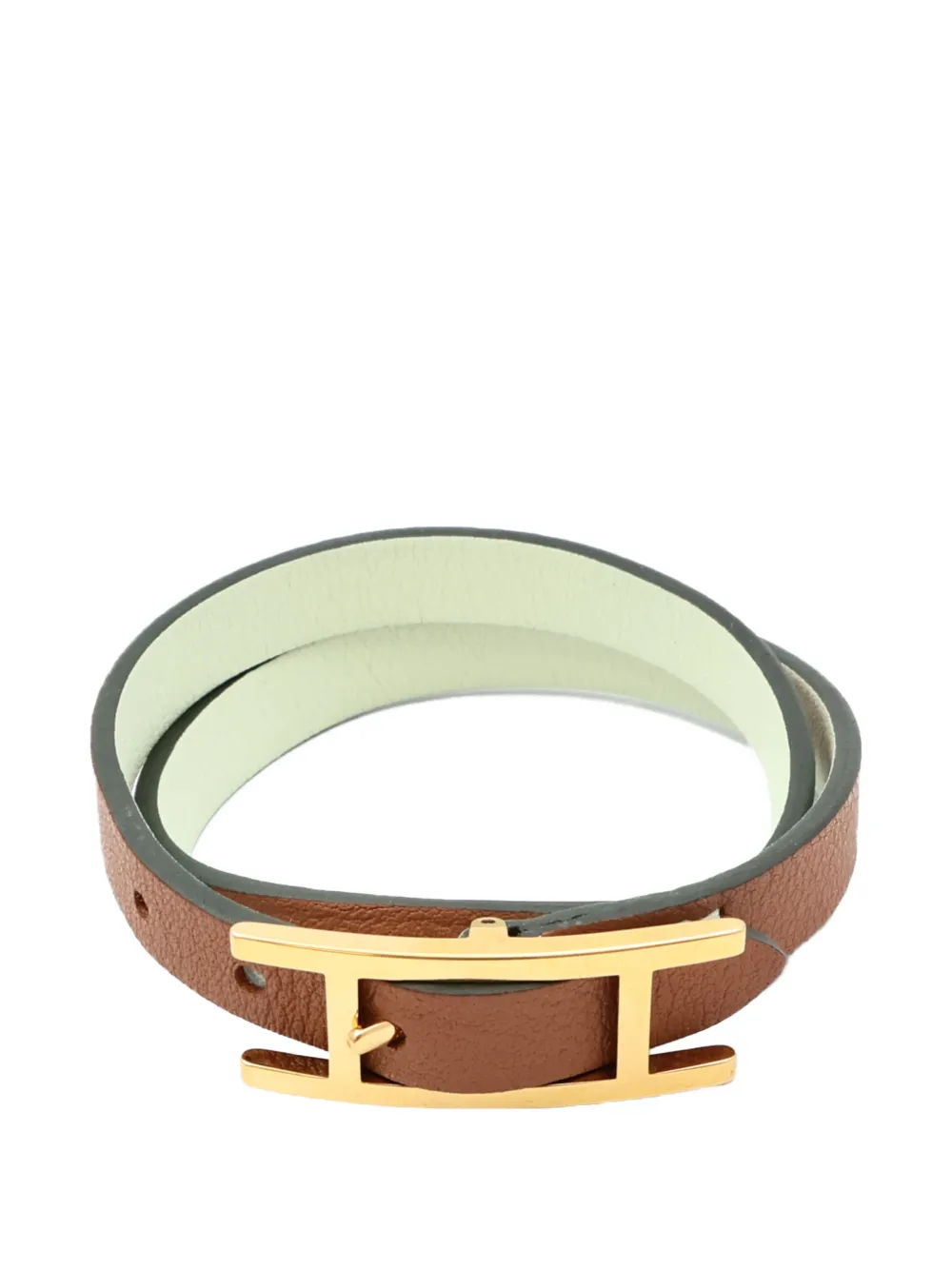 Hermès Pre-Owned Behapi Double Tour bracelet - Marrone
