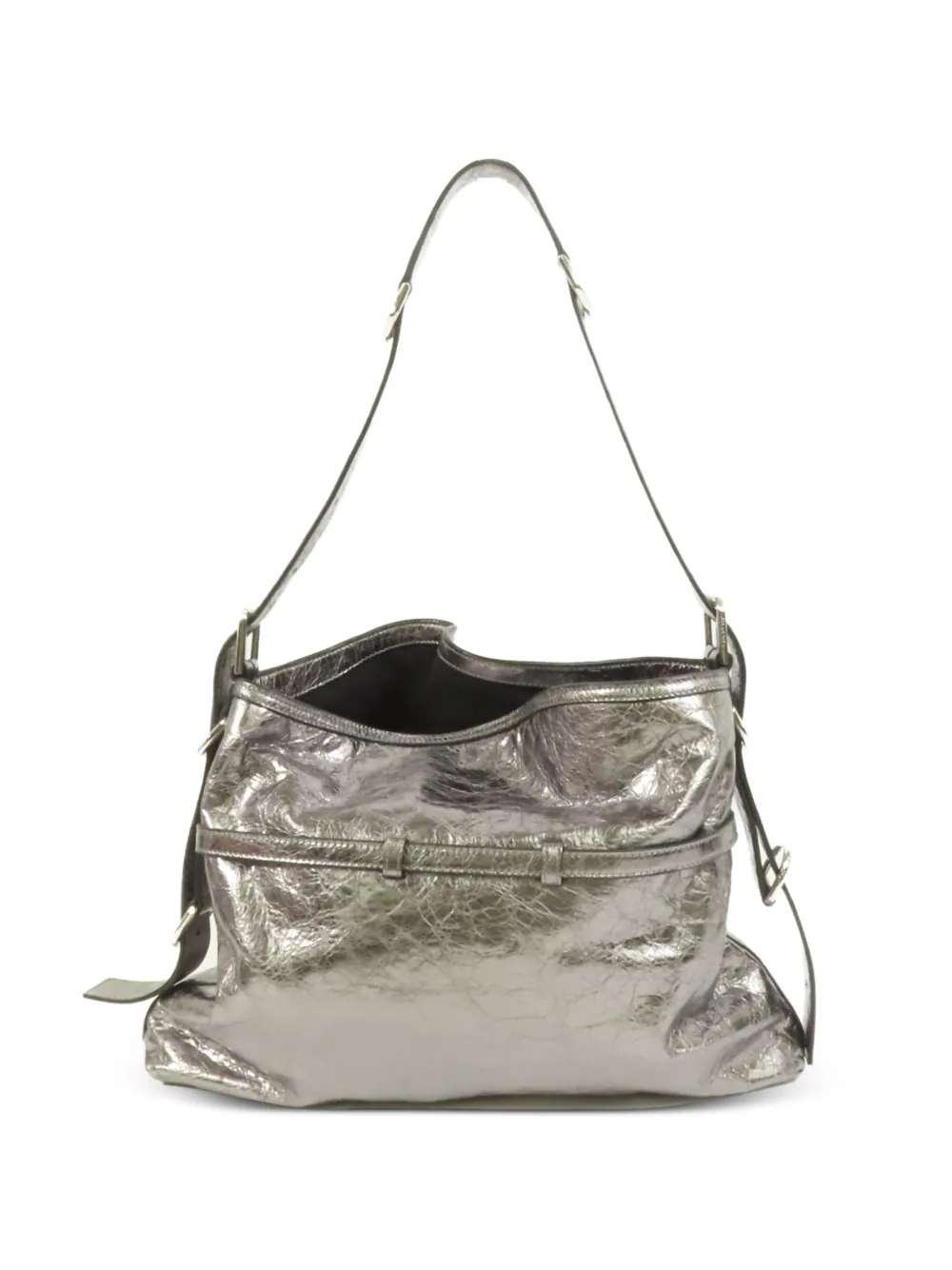 Givenchy Pre-Owned MM Voyou calfskin shoulder bag - Argento