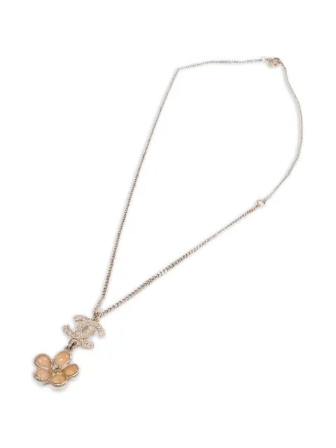 CHANEL Pre-Owned CC flower necklace