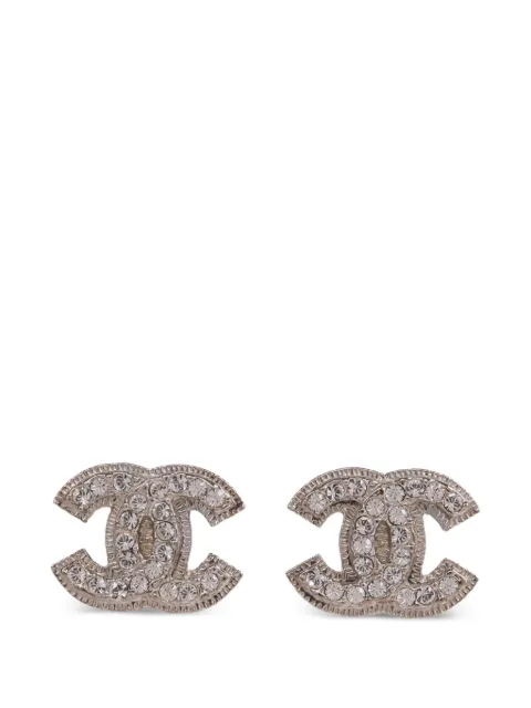 CHANEL Pre-Owned CC crystal-embellished earrings