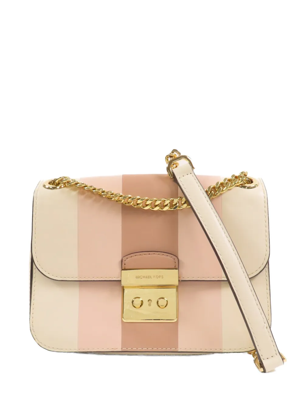Michael Kors Vintage striped chain-strap shoulder bag - Toni neutri