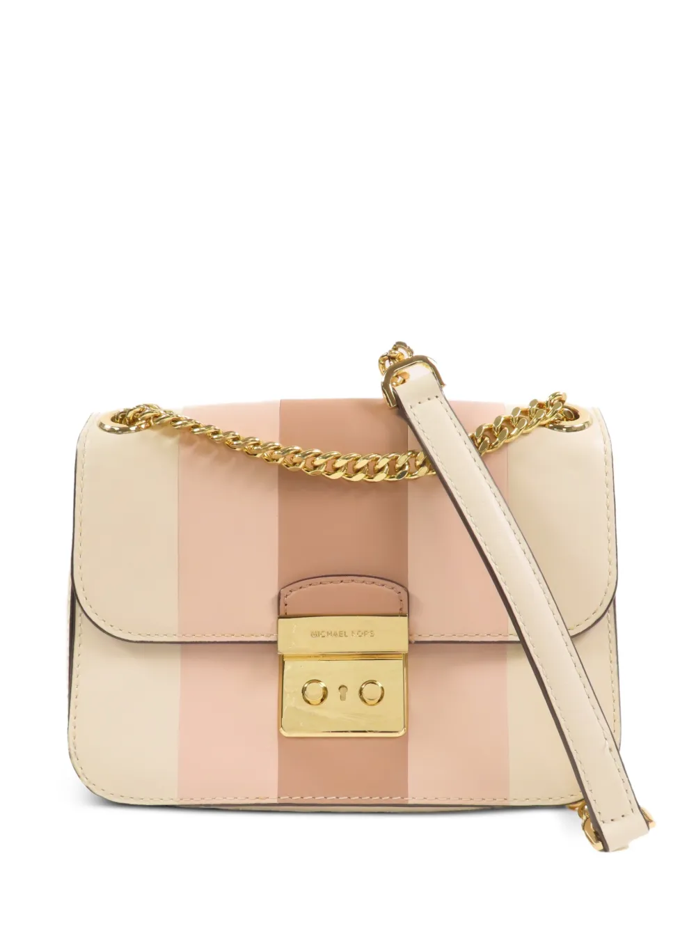 Michael Kors Vintage striped chain-strap shoulder bag - Toni neutri