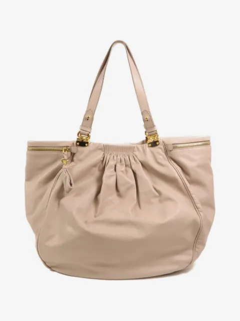 Miu Miu Pre-Owned Vitello Lux leather tote bag