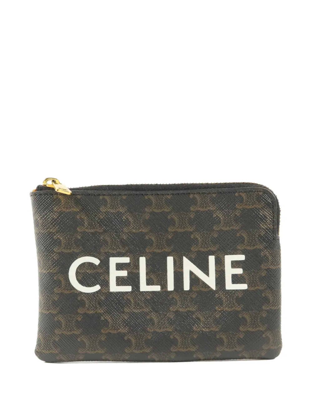 Celine Pre-Owned logo-print coin case - Nero