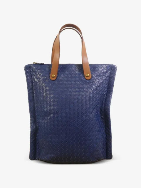 Bottega Veneta Pre-Owned 탑 핸들 우븐 카프스킨 토트 백