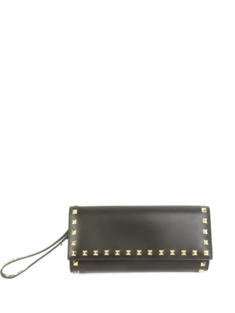 Valentino Garavani Pre-Owned Rockstud logo-print clutch bag