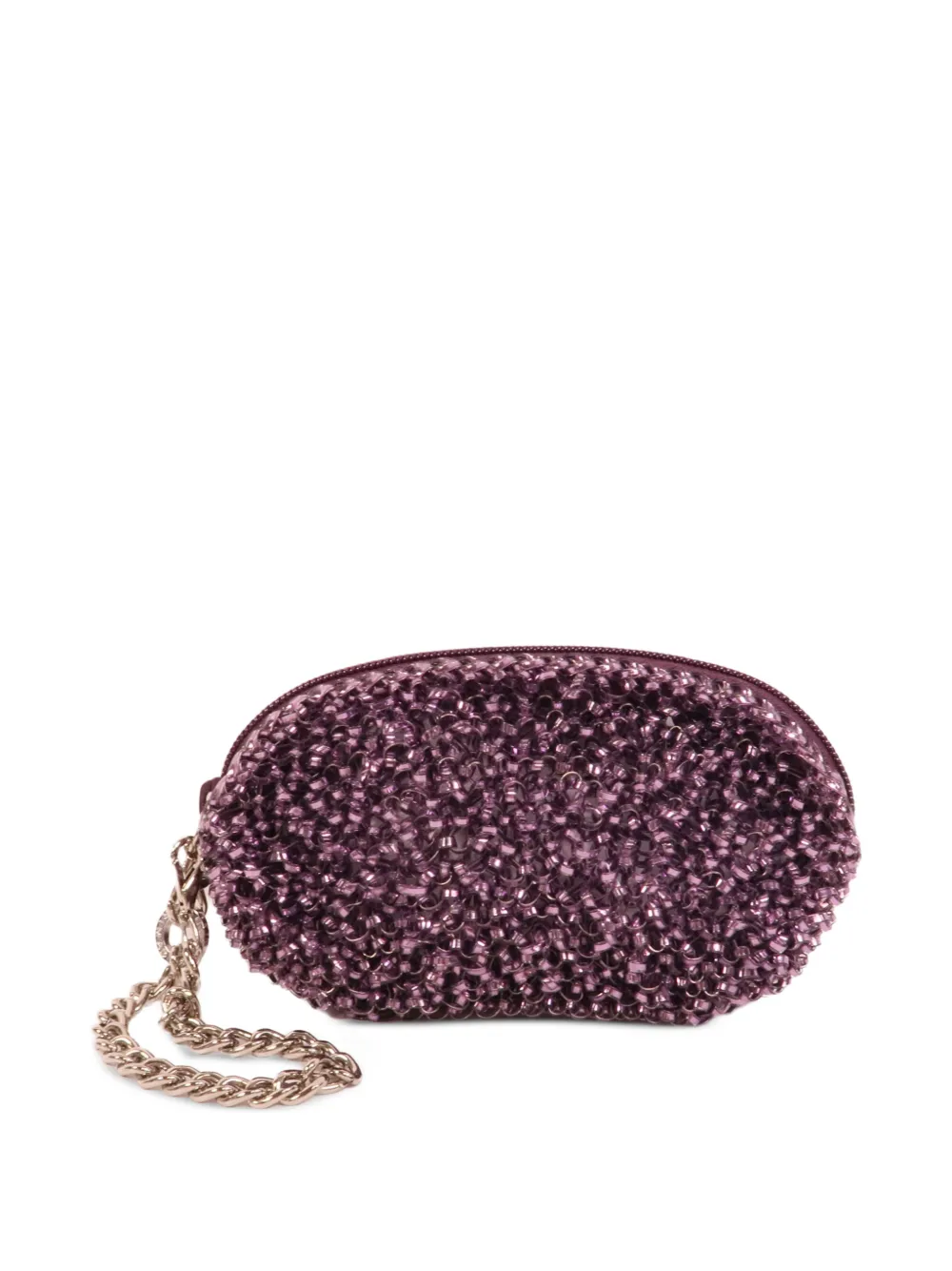 Anteprima woven chain-link clutch bag - Viola