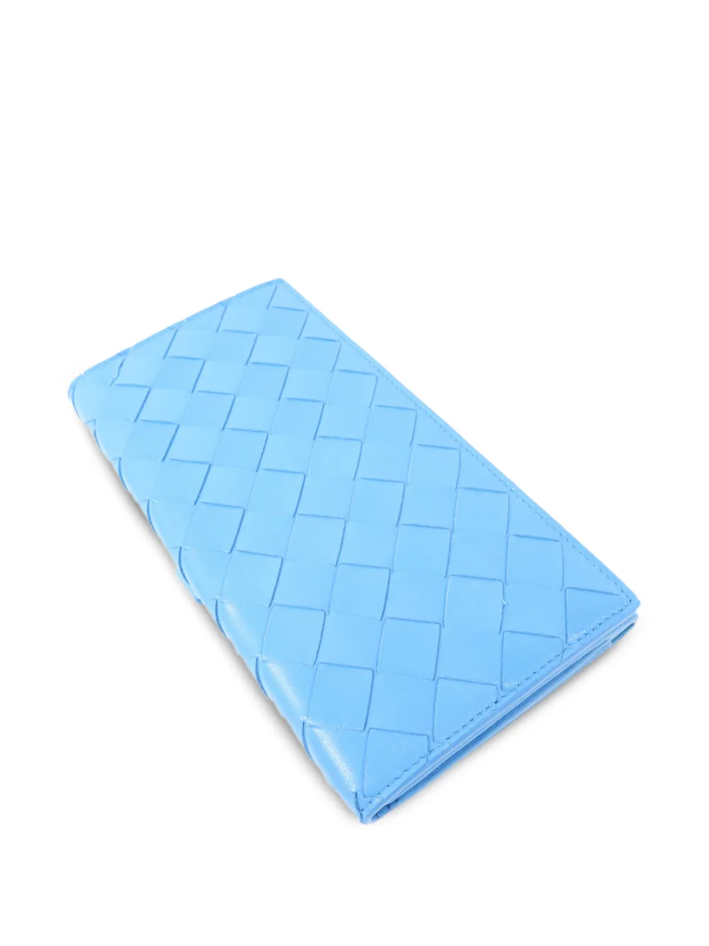 Bottega Veneta Pre-owned Intrecciato Leather Long Wallet in Blue, view 4