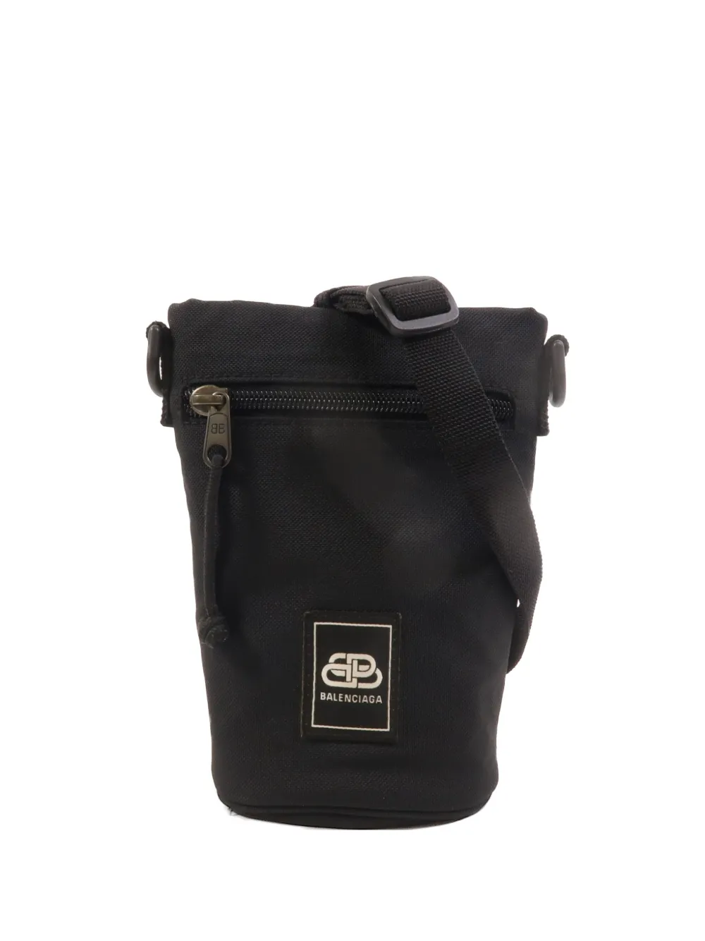 Balenciaga Pre-Owned logo-patch shoulder bag - Nero