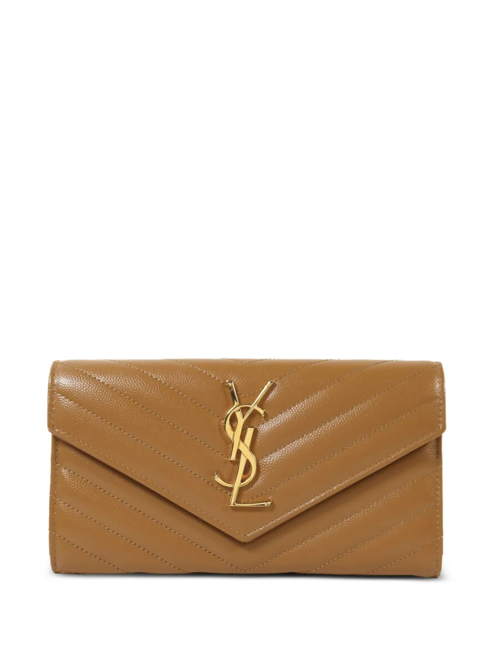 Saint Laurent Pre-Owned quilted flap wallet - Toni neutri