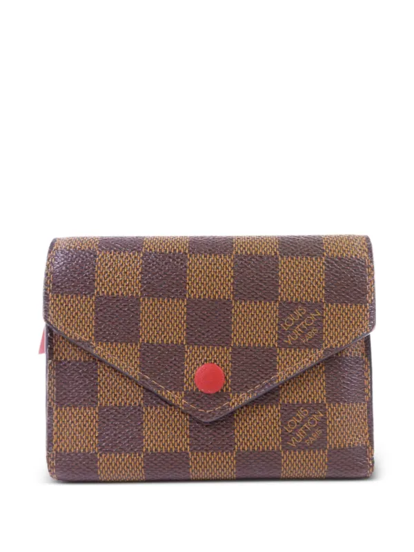 Louis Vuitton Pre-owned Victorine Damier Wallet in Brown