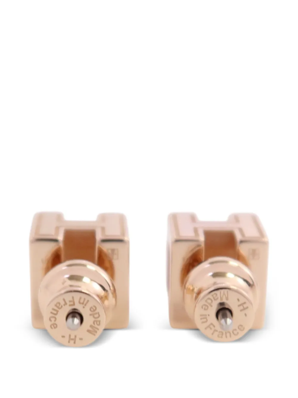Hermès Pre-owned D'H Earrings in Gold, view 3