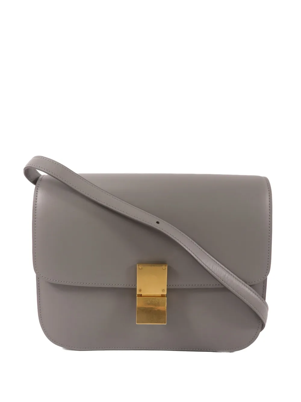 Celine Pre-Owned Classic Box leather shoulder bag - Grigio