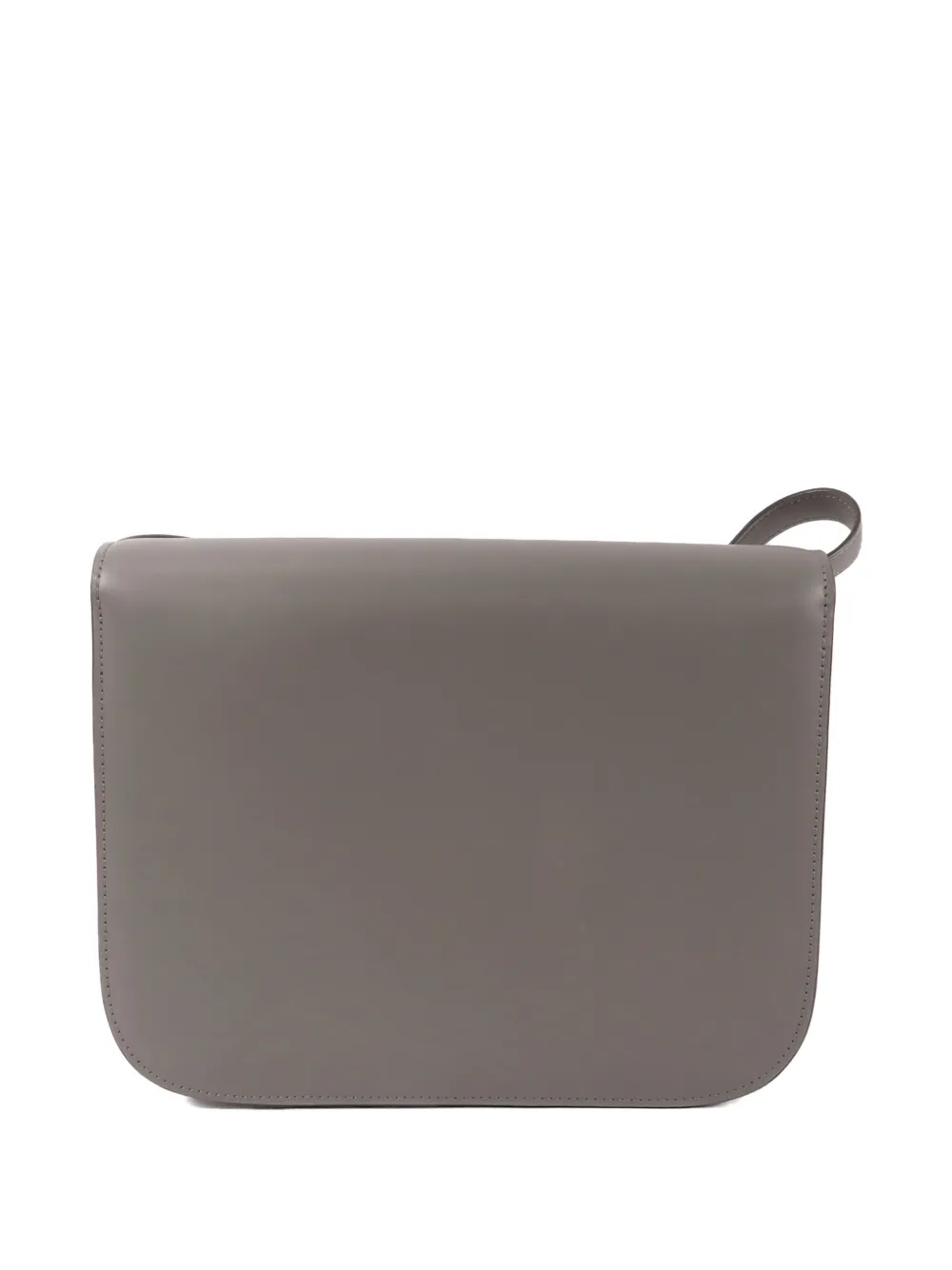 Celine Pre-owned Classic Box Leather Shoulder Bag in Grey, view 2