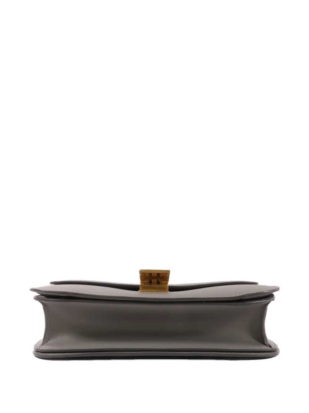 Celine Pre-owned Classic Box Leather Shoulder Bag in Grey, view 4