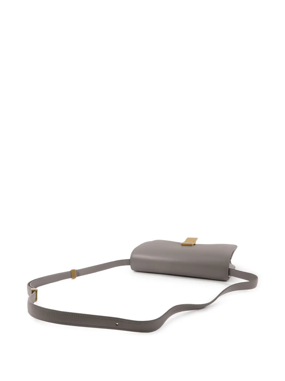 Celine Pre-owned Classic Box Leather Shoulder Bag in Grey, view 3