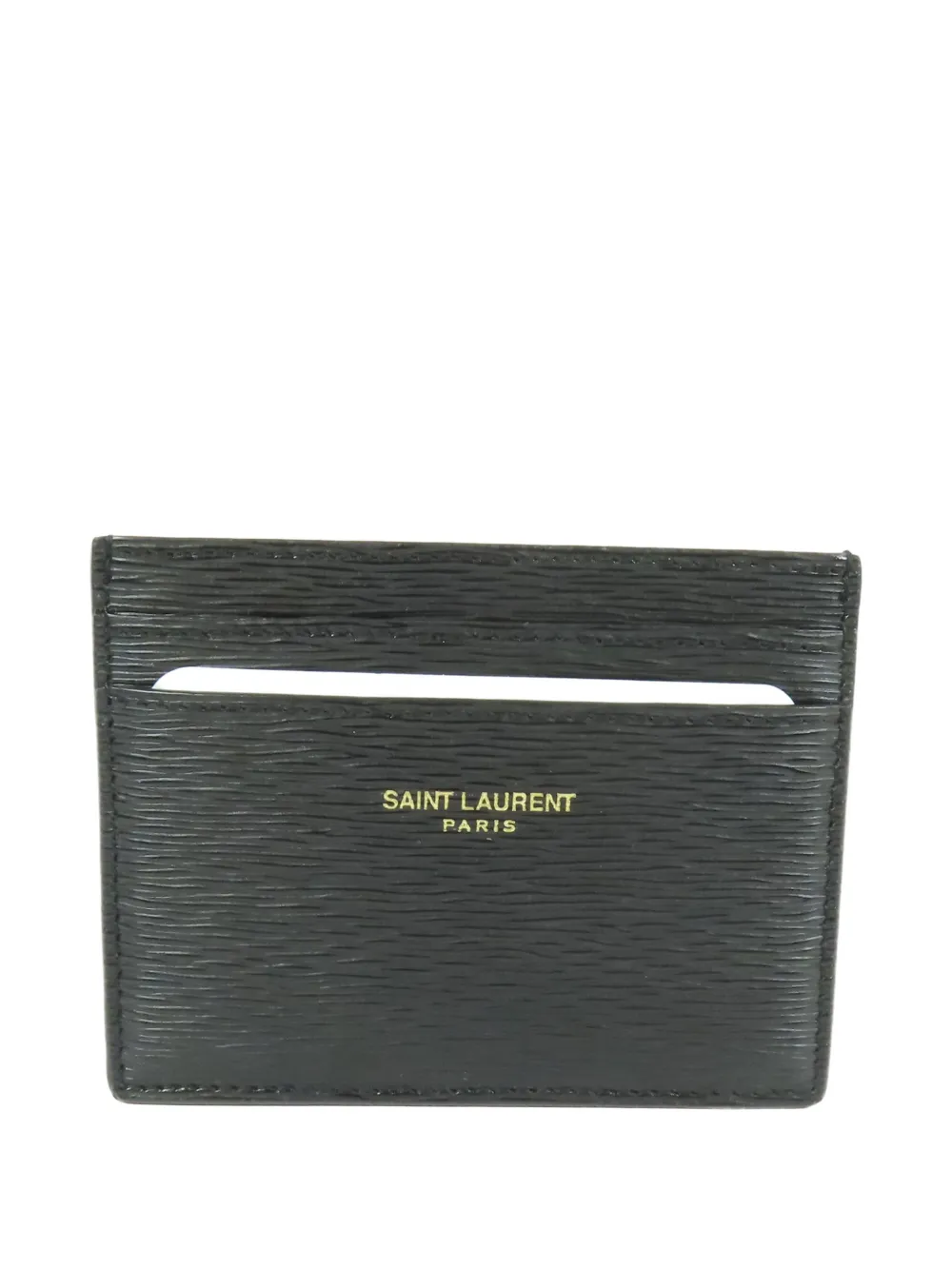 Pre-owned Saint Laurent Logo-detail Card Case In Black