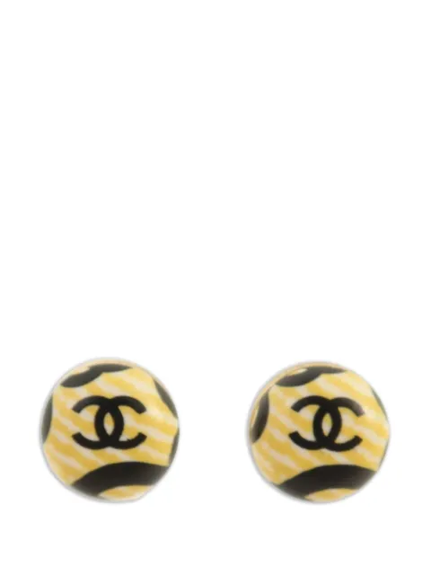 CHANEL Pre-Owned CC stud oorbellen