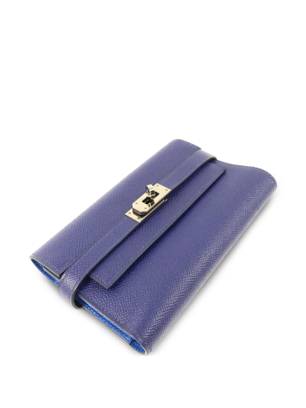 Hermès Pre-owned Kelly Leather Wallet in Blue, view 3
