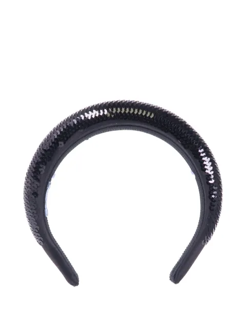 Prada Pre-Owned sequinned logo-print hair band