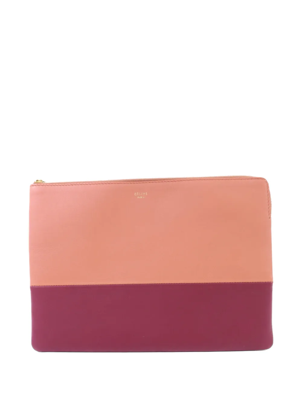 Celine Pre-Owned two-tone leather pouch - Rosa
