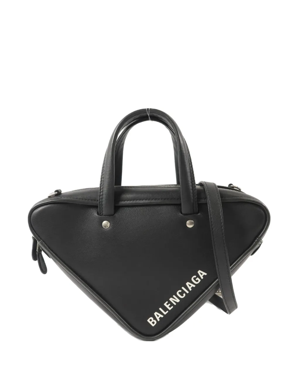 Pre-owned Balenciaga Triangle Duffle Shoulder Bag In Black