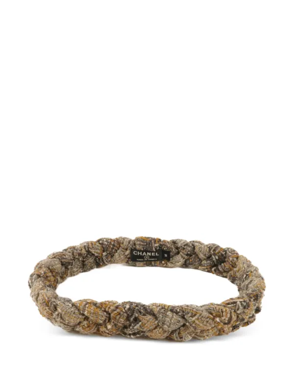 Chanel Pre-owned Braided-design Hair Accessory in Grey