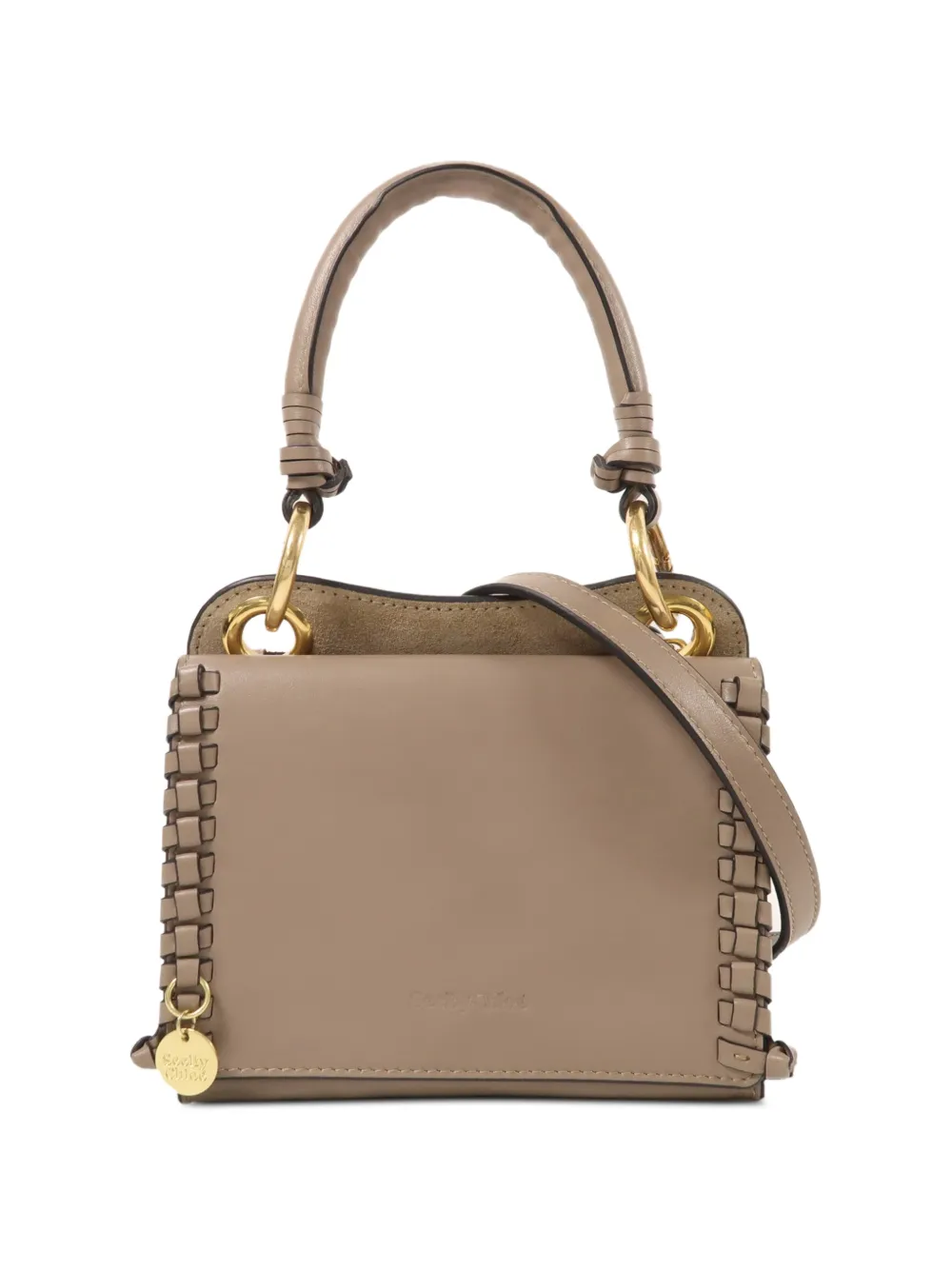 See By Chloé Vintage whipstitch leather shoulder bag - Grigio