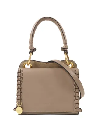 See By Chloé Vintage Whipstitch Leather Shoulder Bag | Grey | FARFETCH