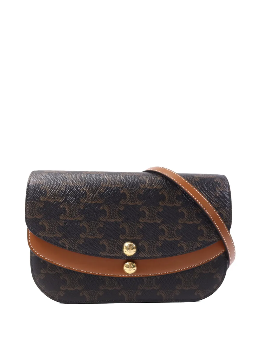 Celine Pre-Owned monogram-pattern shoulder bag - Marrone