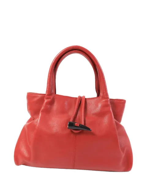 Burberry Pre-Owned toggle-fastening leather tote bag