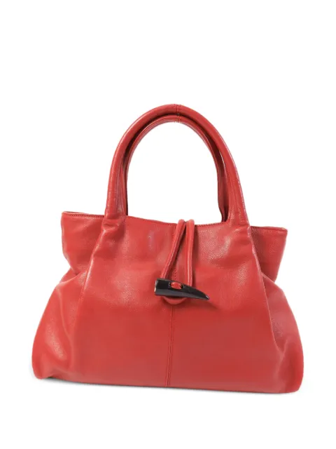 Burberry Pre-Owned toggle-fastening leather tote bag