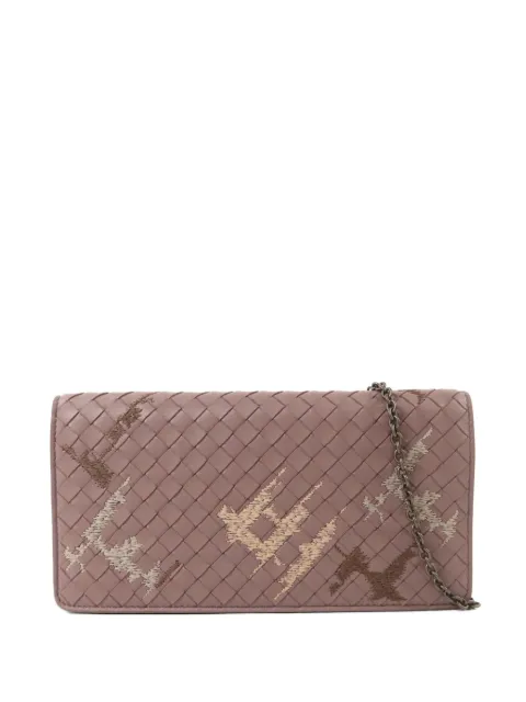 Bottega Veneta Pre-Owned Intrecciato embroidered shoulder bag