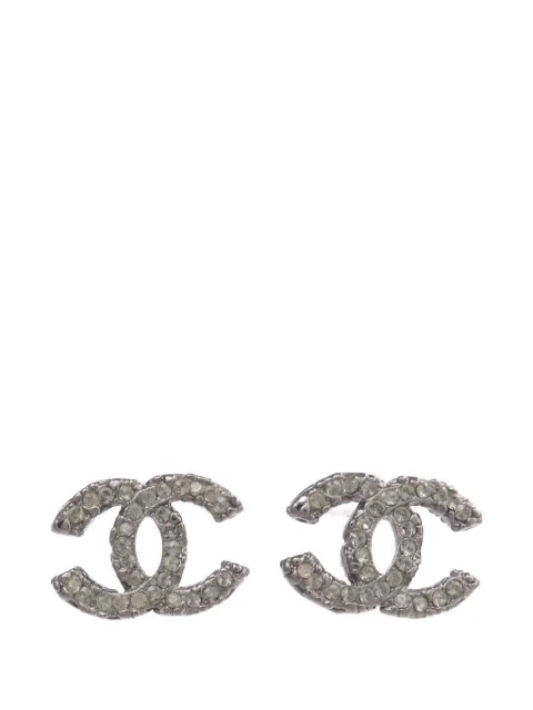 CHANEL Pre-Owned CC crystal-embellished earrings