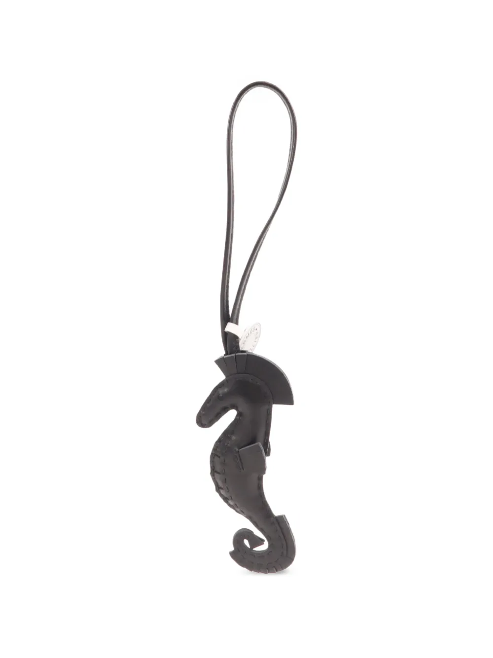 Hermès Pre-Owned 2023 Agneau Milo seahorse charm - Nero