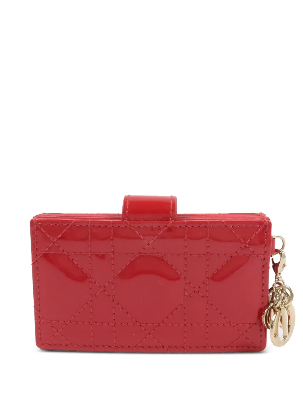 Christian Dior Pre-Owned Lady Dior Cannage leather card case - Rosso