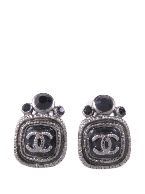 CHANEL Pre-Owned CC crystal earrings