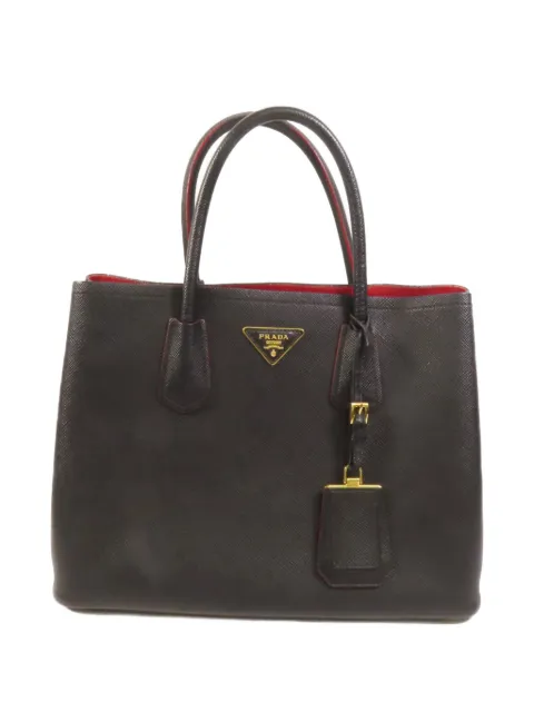 Prada Pre-Owned Double leather tote bag