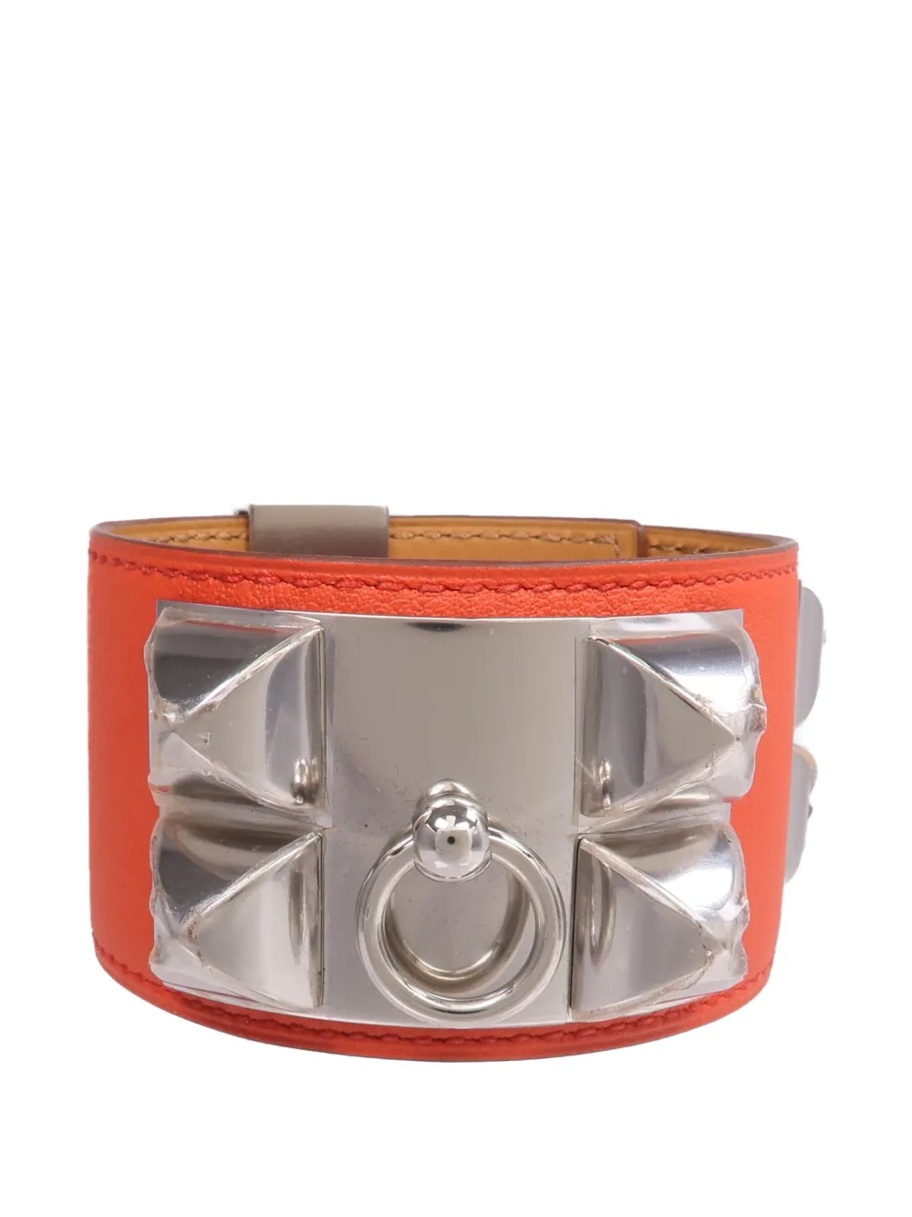 Hermès Pre-Owned 2013 Collier de Chien leather bracelet - Argento
