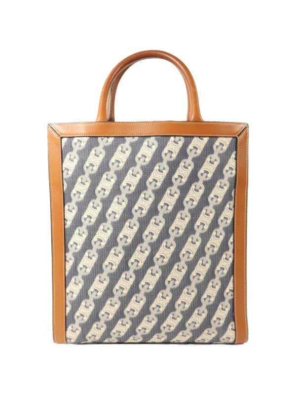 Celine Pre-owned Triomphe Canvas Tote Bag in Blue