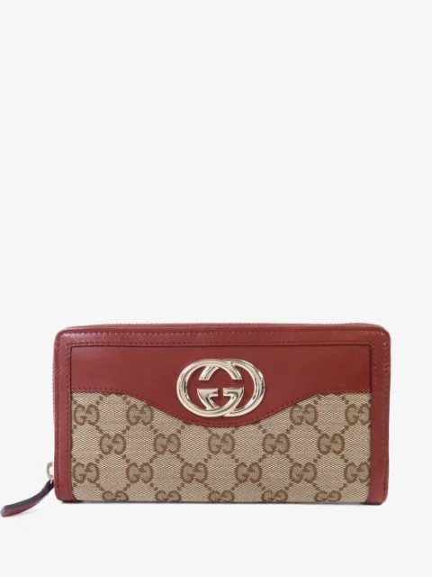 Gucci Pre-Owned GG 수프림 인터로킹 G 카프스킨 지갑