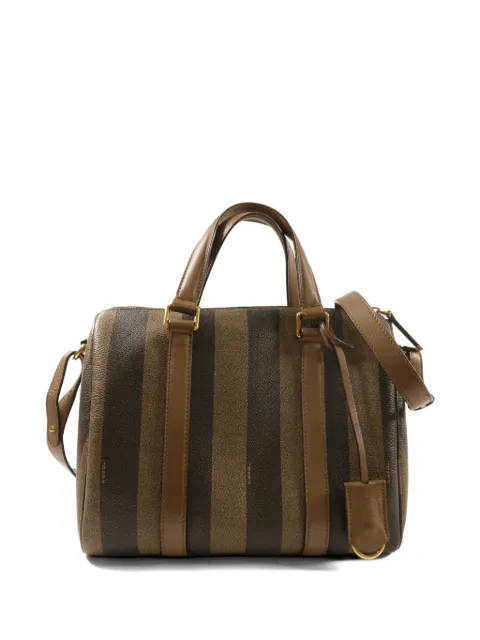 Fendi Pre-Owned Boston Pequin-stripe tote bag