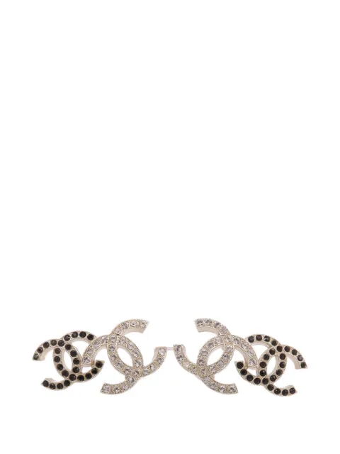 CHANEL Pre-Owned CC crystal earrings