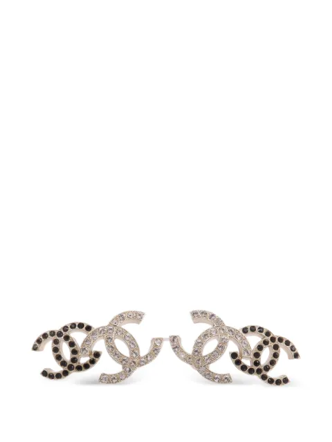 CHANEL Pre-Owned CC crystal earrings
